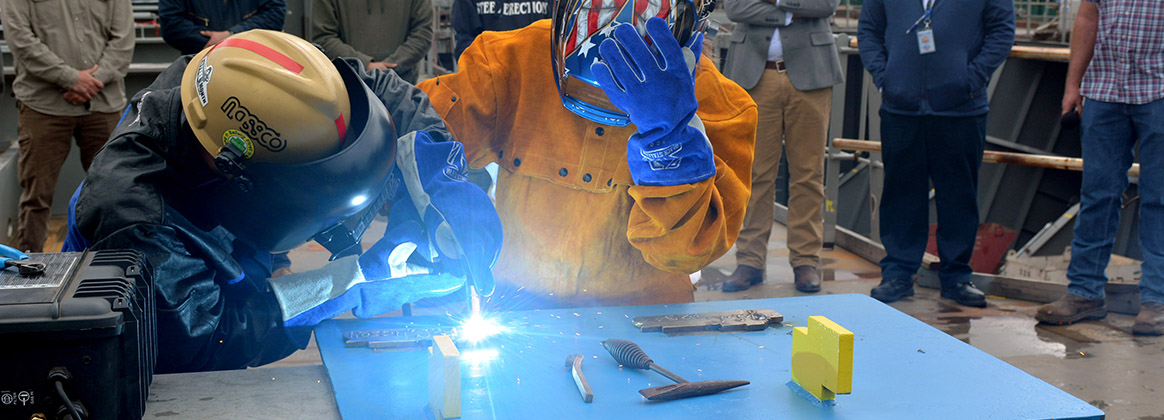 USNS Hector A. Cafferata (ESB 8) ship's keel laying ceremony at the General Dynamics NASSCO shipyard in San Diego